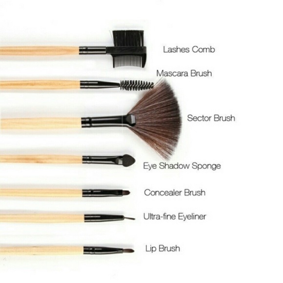 VANDER 32 pc Make-up Brushes in Roll-up Case NWT - Picture 6 of 7